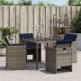 Sillones de jardín con cojines 4 uds ratán sintético gris de , Sillas de jardín - Ref: Foro24-4007442, Precio: 185,94 €, Desc...