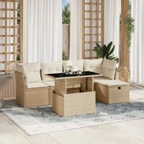 Juego de sofás jardín con cojines 6 pzas ratán sintético beige de , Conjuntos de jardín - Ref: Foro24-3274638, Precio: 433,85...