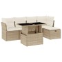 Juego de sofás jardín con cojines 6 pzas ratán sintético beige de , Conjuntos de jardín - Ref: Foro24-3274638, Precio: 425,29...