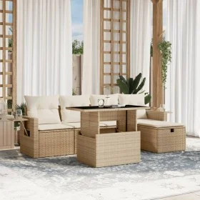 Juego de sofás jardín con cojines 6 pzas ratán sintético beige de , Conjuntos de jardín - Ref: Foro24-3274968, Precio: 450,39...