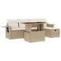 Juego de sofás jardín con cojines 6 pzas ratán sintético beige de , Conjuntos de jardín - Ref: Foro24-3274968, Precio: 425,58...