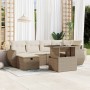 Set sofás de jardín 7 piezas y cojines ratán sintético beige de , Conjuntos de jardín - Ref: Foro24-3275138, Precio: 545,88 €...