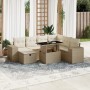 Set de sofás de jardín y cojines 8 piezas ratán sintético beige de , Conjuntos de jardín - Ref: Foro24-3275318, Precio: 578,9...