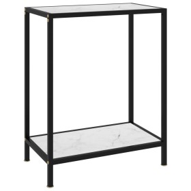 Mesa de consola vidrio templado blanco 60x35x75 cm de vidaXL, Mesas auxiliares - Ref: Foro24-322829, Precio: 55,62 €, Descuen...