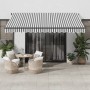 Toldo retráctil automático gris antracita y blanco 400x300 cm de , Toldos - Ref: Foro24-3310232, Precio: 370,50 €, Descuento: %
