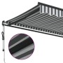Toldo retráctil automático gris antracita y blanco 400x300 cm de , Toldos - Ref: Foro24-3310232, Precio: 370,50 €, Descuento: %