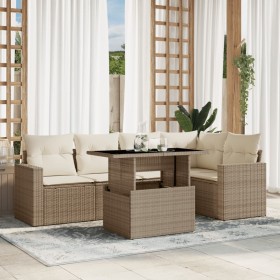 Juego de sofás jardín con cojines 6 pzas ratán sintético beige de , Conjuntos de jardín - Ref: Foro24-3267258, Precio: 451,45...