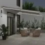 Toldo retráctil automático luces LED antracita blanco 600x300cm de , Toldos - Ref: Foro24-3215791, Precio: 783,09 €, Descuent...