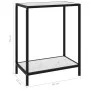 Mesa de consola vidrio templado blanco 60x35x75 cm de vidaXL, Mesas auxiliares - Ref: Foro24-322829, Precio: 54,40 €, Descuen...