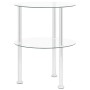 Mesa auxiliar 2 niveles vidrio templado transparente 38 cm de vidaXL, Mesas auxiliares - Ref: Foro24-322787, Precio: 33,25 €,...