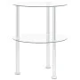 Side table with 2 levels, made of transparent tempered glass, 38 cm. by vidaXL, Side tables - Ref: Foro24-322787, Price: 32,3...