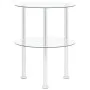 2-stufiger Beistelltisch aus gehärtetem Glas, transparent 38 cm von vidaXL, Seitentische - Ref: Foro24-322787, Preis: 32,38 €...