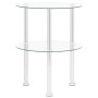 Mesa auxiliar 2 niveles vidrio templado transparente 38 cm de vidaXL, Mesas auxiliares - Ref: Foro24-322787, Precio: 33,25 €,...