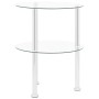 Mesa auxiliar 2 niveles vidrio templado transparente 38 cm de vidaXL, Mesas auxiliares - Ref: Foro24-322787, Precio: 33,25 €,...