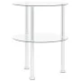 2-stufiger Beistelltisch aus gehärtetem Glas, transparent 38 cm von vidaXL, Seitentische - Ref: Foro24-322787, Preis: 32,38 €...