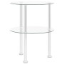Mesa auxiliar 2 niveles vidrio templado transparente 38 cm de vidaXL, Mesas auxiliares - Ref: Foro24-322787, Precio: 33,25 €,...