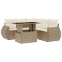 Juego de sofás jardín con cojines 6 pzas ratán sintético beige de , Conjuntos de jardín - Ref: Foro24-3268528, Precio: 483,47...
