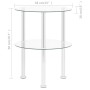 Mesa auxiliar 2 niveles vidrio templado transparente 38 cm de vidaXL, Mesas auxiliares - Ref: Foro24-322787, Precio: 33,25 €,...