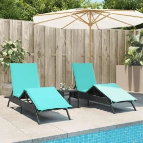 Tumbonas con mesita 2 unidades ratán sintético negro von , Liegen - Ref: Foro24-4002718, Preis: 307,41 €, Rabatt: %