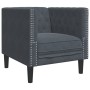 Set sofás Chesterfield con cojines 3 pzs terciopelo gris oscuro de , Sofás - Ref: Foro24-3209282, Precio: 646,99 €, Descuento: %