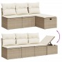 Juego de sofás de jardín con cojines beige 8 pzas ratán PE de , Conjuntos de jardín - Ref: Foro24-3275711, Precio: 551,35 €, ...