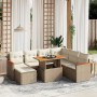 Juego de sofás de jardín con cojines beige 8 pzas ratán PE de , Conjuntos de jardín - Ref: Foro24-3276054, Precio: 531,17 €, ...