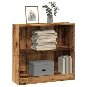 Estantería madera de ingeniería color envejecido 80x24x76 cm de , Librerías y estanterías - Ref: Foro24-857833, Precio: 44,19...