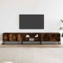 Mueble para TV madera de ingeniería roble ahumado 210x35x41 cm de , Muebles TV - Ref: Foro24-3300782, Precio: 117,62 €, Descu...