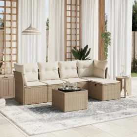 Juego de sofás jardín con cojines 6 pzas ratán sintético beige von , Gartensets - Ref: Foro24-3263144, Preis: 385,43 €, Rabat...