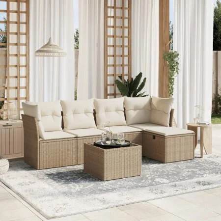 Juego de sofás jardín con cojines 6 pzas ratán sintético beige von , Gartensets - Ref: Foro24-3263144, Preis: 385,43 €, Rabat...