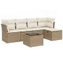 Juego de sofás jardín con cojines 6 pzas ratán sintético beige von , Gartensets - Ref: Foro24-3263144, Preis: 385,43 €, Rabat...