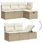 Juego de sofás jardín con cojines 6 pzas ratán sintético beige von , Gartensets - Ref: Foro24-3263144, Preis: 385,43 €, Rabat...