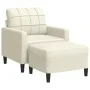 Sillón con taburete terciopelo crema 60 cm von , Sofas - Ref: Foro24-3278265, Preis: 199,90 €, Rabatt: %
