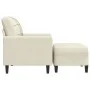 Sillón con taburete terciopelo crema 60 cm von , Sofas - Ref: Foro24-3278265, Preis: 199,90 €, Rabatt: %