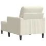 Sillón con taburete terciopelo crema 60 cm von , Sofas - Ref: Foro24-3278265, Preis: 199,90 €, Rabatt: %