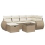 Set sofás de jardín 7 piezas y cojines ratán sintético beige de , Conjuntos de jardín - Ref: Foro24-3264114, Precio: 496,35 €...