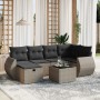 Set de sofás de jardín 7 piezas con cojines ratán PE gris de , Conjuntos de jardín - Ref: Foro24-3264116, Precio: 434,38 €, D...