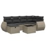 Set de sofás de jardín 7 piezas con cojines ratán PE gris de , Conjuntos de jardín - Ref: Foro24-3264116, Precio: 434,38 €, D...