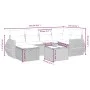 Set de sofás de jardín 7 piezas con cojines ratán PE gris by , Garden sets - Ref: Foro24-3264116, Price: 442,61 €, Discount: %