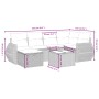 Set de sofás de jardín 7 piezas con cojines ratán PE gris de , Conjuntos de jardín - Ref: Foro24-3264116, Precio: 434,38 €, D...