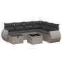 Set de sofás de jardín 8 pzas y cojines ratán sintético gris de , Conjuntos de jardín - Ref: Foro24-3264156, Precio: 493,85 €...