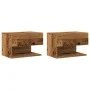 Mesita de noche de pared madera envejecida by , Nightstands - Ref: Foro24-856821, Price: 71,34 €, Discount: %
