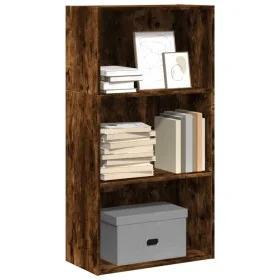 Estantería madera de ingeniería roble ahumado 60x30x114 cm de , Librerías y estanterías - Ref: Foro24-857903, Precio: 50,69 €...