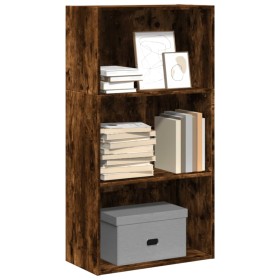 Estantería madera de ingeniería roble ahumado 60x30x114 cm de , Librerías y estanterías - Ref: Foro24-857903, Precio: 51,56 €...