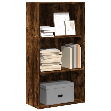 Estantería madera de ingeniería roble ahumado 60x30x114 cm de , Librerías y estanterías - Ref: Foro24-857903, Precio: 51,56 €...