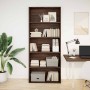 Estantería madera ingeniería roble marrón 80x30x189 cm de , Librerías y estanterías - Ref: Foro24-3314675, Precio: 95,64 €, D...