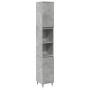 Armario de baño madera contrachapada gris hormigón 30x30x190 cm de , Muebles de baño - Ref: Foro24-857195, Precio: 78,27 €, D...