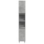 Armario de baño madera contrachapada gris hormigón 30x30x190 cm de , Muebles de baño - Ref: Foro24-857195, Precio: 78,27 €, D...