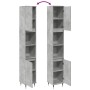 Armario de baño madera contrachapada gris hormigón 30x30x190 cm de , Muebles de baño - Ref: Foro24-857195, Precio: 78,27 €, D...