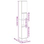 Armario de baño madera contrachapada gris hormigón 30x30x190 cm de , Muebles de baño - Ref: Foro24-857195, Precio: 78,27 €, D...